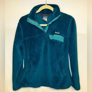 Patagonia Women’s ReTool Snap-T Pullover Fleece Dark Teal Size Large